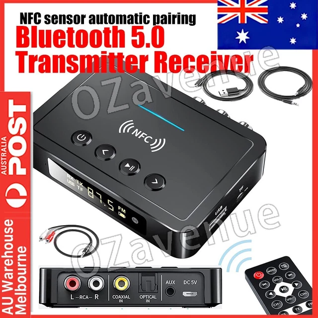 NFC Wireless Bluetooth 5.0 Audio Transmitter Receiver HiFi Music Adapter AUX RCA