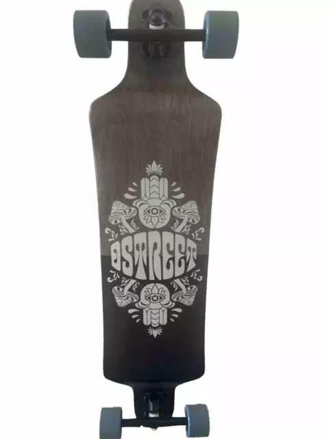 D Street Drop Down Tripout Longboard Grey 40"