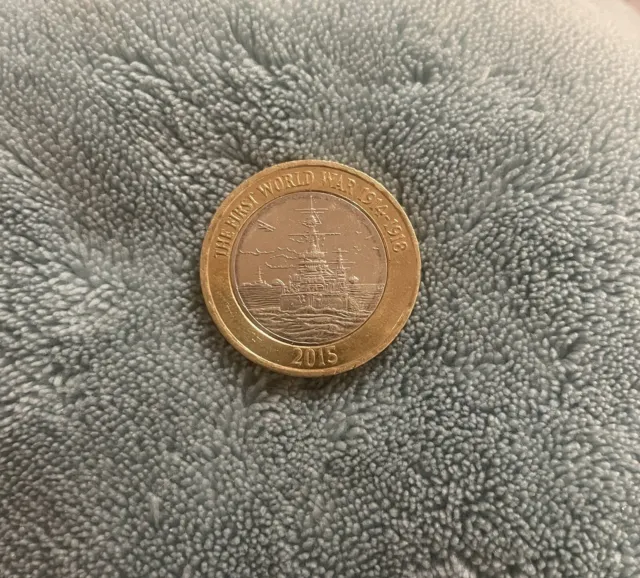 £2 Two Pound Coin 2015 RARE First World War Royal Navy HMS Belfast