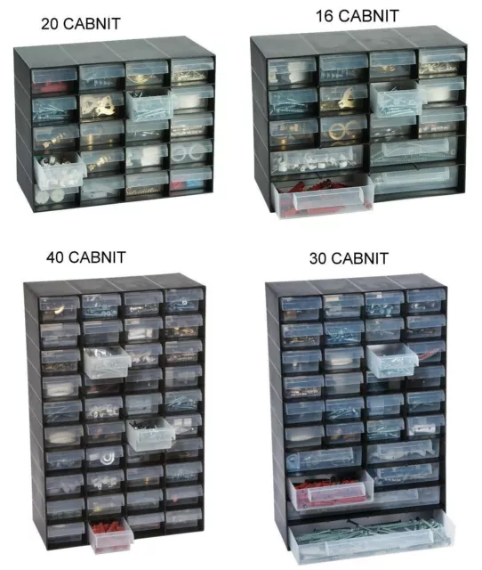 Multi Storage Drawer Cabinet Unit Nail Screw Craft Bits Organiser Home Garage