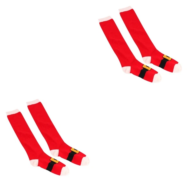 2 Pairs holiday knee high socks Chaussettes Pour Femmes Cheville Chaussettes