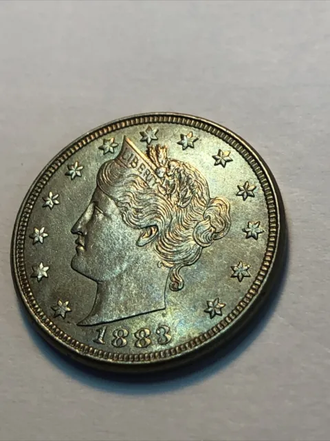 1883 Liberty Nickel, V Nickel 5 Cents, Solid Gem BU++ ** Free Shipping! 2
