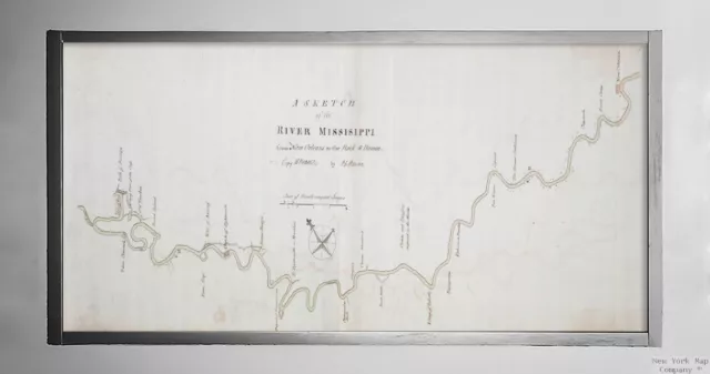 Map of Mississippi River | Sketch Map of Mississippi River | from New Orleans to