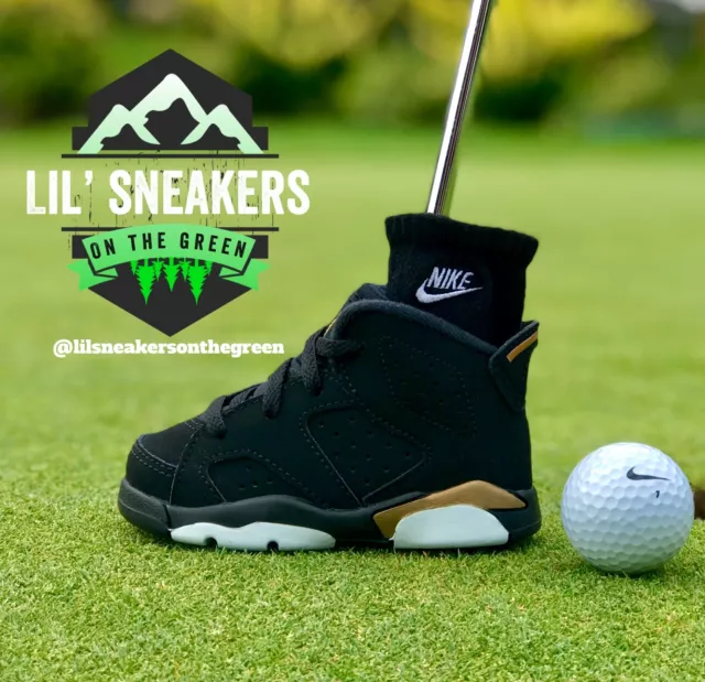 🔥Air Jordan 6 Retro DMP - Black/Gold - Blade Putter Head Cover Deadstock Golf🔥
