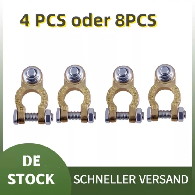 4/8PCS Batteriepolklemmen 12V 24V Batterieklemmen Autobatterie PKW Klemme M8 LKW