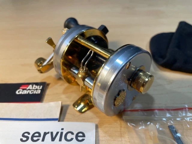 ABU GARCIA AMBASSADEUR 2500C CDL DeLuxe Silver 24-Kt Gold Nice