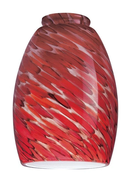 Westinghouse 8141300 Tapered Glass Fan - Fixture Shade (4-PACK), Chili Pepper