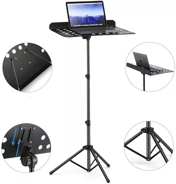 Heavy Duty Metal Adjustable Tripod Sheet Music Stand Holder Folding Conductor DE