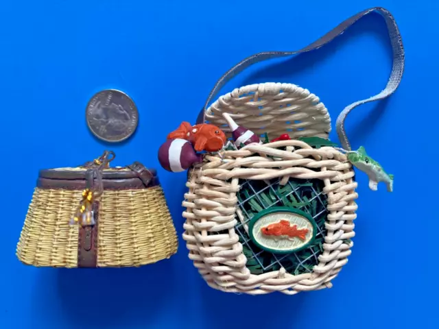 VINTAGE FISHING CREEL basket Made In British Hong Kong Measuring Antique  $25.89 - PicClick