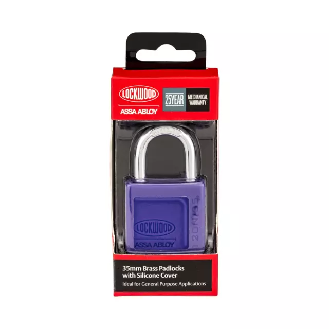 Lockwood 35 x 23mm Padlock Alloy Silicone - 120N/35/123/DP