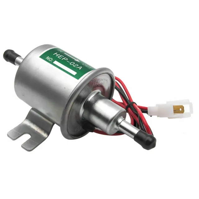 UNIVERSAL 12V ELECTRIC FUEL PUMP INLINE PETROL LOW PRESSURE For HEP-02A