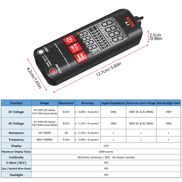 A1  Multimeter LCD Digital Tester Voltage  2000 Counts D6A2 2