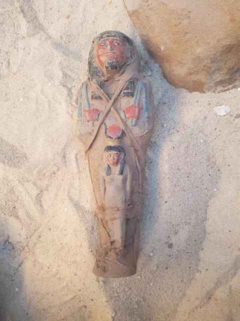 Rare Antique Ancient Egyptian Big Ushabti Servant Minions Dead Isis 2480 BC