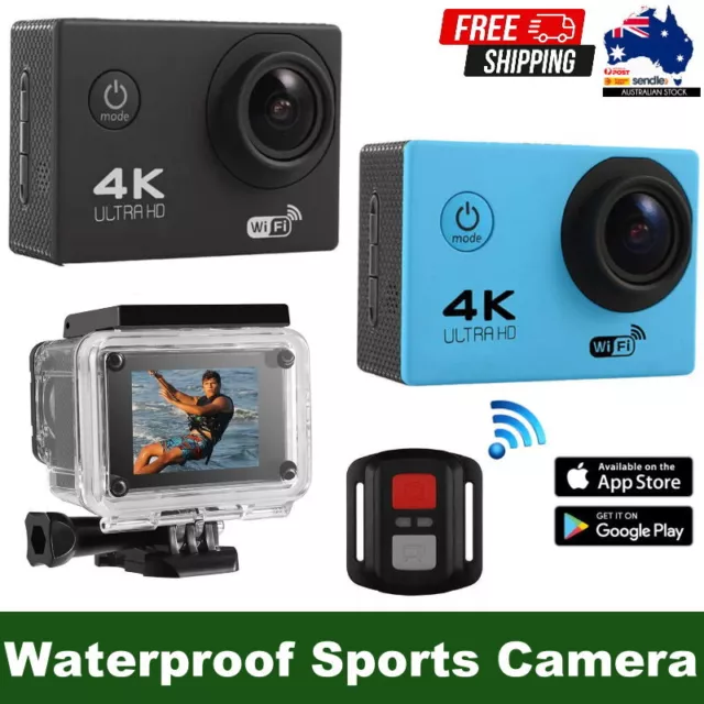 BDI Sports Pro 4K WiFi Action Camera Ultra HD Waterproof DV Camcorder w/ Remote