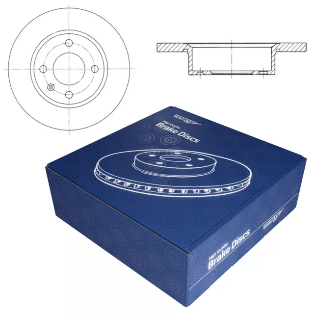 2x Les disques de frein (avant) pour Skoda Felicia II Hayon, Break (1995-2001)