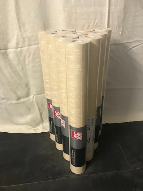 10 Rollen Tapeten A.S. Création Satintapete Uni beige gold 8766-38