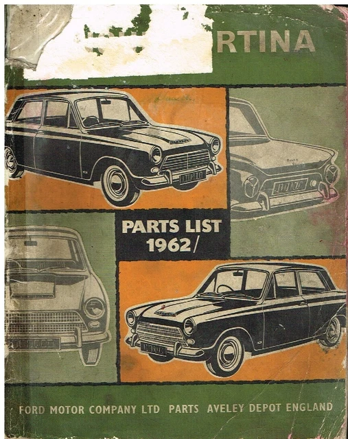 FORD CORTINA MK1 1200 1500 Original 1962 Factory Parts Catalogue Gb F D