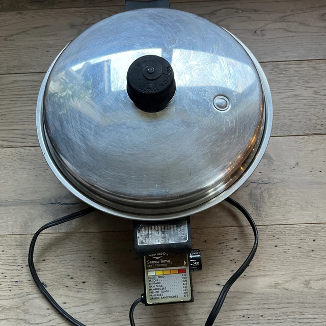 Vintage Saladmaster 7817 Stainless Steel Electric Oil Core Skillet Vapo Lid READ Vintage Saladmaster 7817 Stainless Steel Electric Oil Core Skillet Vapo Lid READ