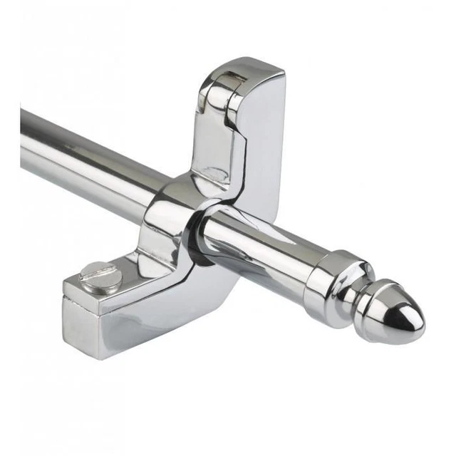 Deluxe Bright Chrome Stair Rods - Acorn Finial - 12mm
