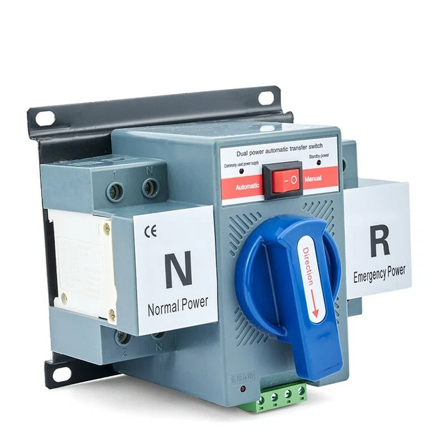 MAXGEEK 63A 2P Generator ATS Manual Automatic Transfer Switch Dual