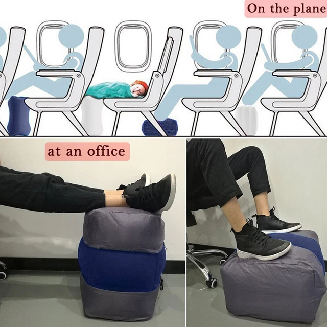 Inflatable Adjustable Height Soft Airplane Travel Kids Sleeping Foot Rest Pillow