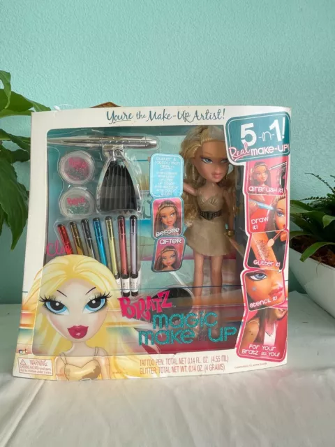 Rare 2007 10” Bratz Magic Make Up Sasha You're The Make Up Artist Glam Doll