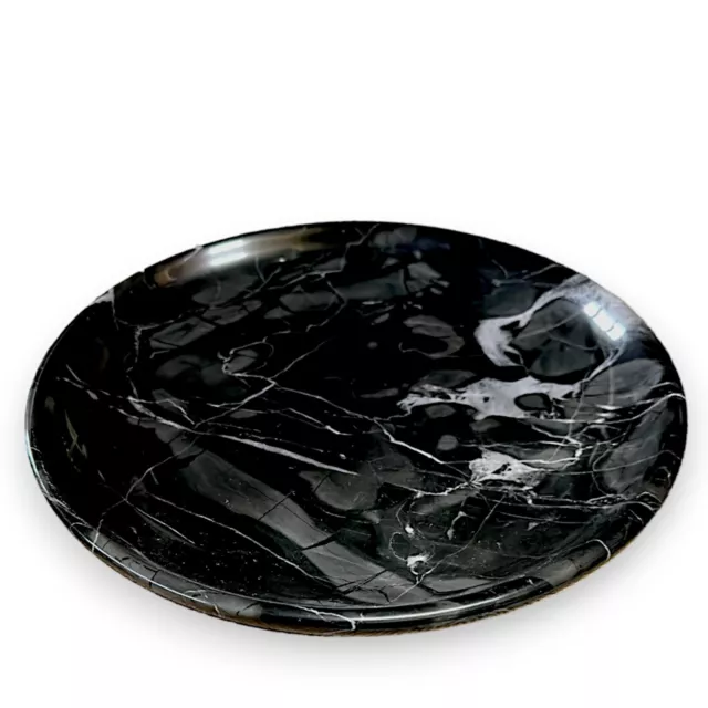 Dish Centerpiece Tray Marble Black Portoro House Decor Interior Design Ø 22cm