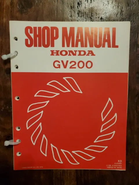 Honda GV200 Engine Service Shop Repair Workshop Manual Original 1979