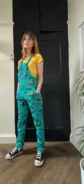 Para mujer Run & Fly Dungarees Jade Aventura Dinosaurios Estilo Dino Retro Nerd UNISEX 3