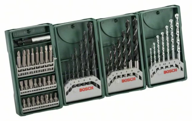 Bosch Agujero Kit Brocas Atornillar 3+ 1 , Mini-X-Line, Metal Piedra Madera,