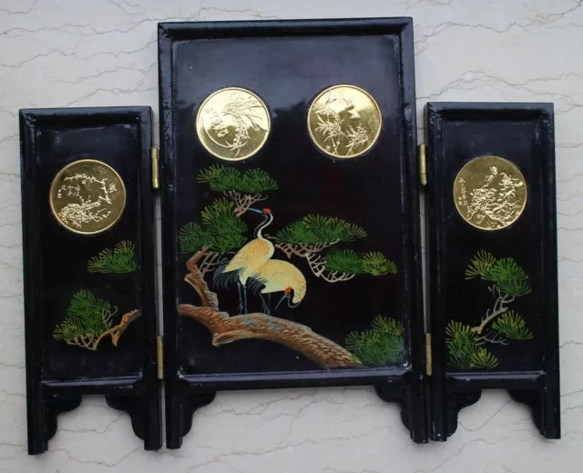 China 4 Pcs of 36mm Medals Set - Plum, Orchid, Bamboo and Chrysanthemum