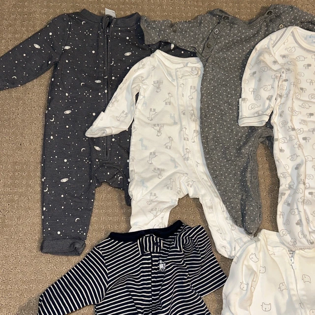 Baby Boy Clothes Lot NB-6 Mos Carters Gap Old Navy Sleeper One Piece 2