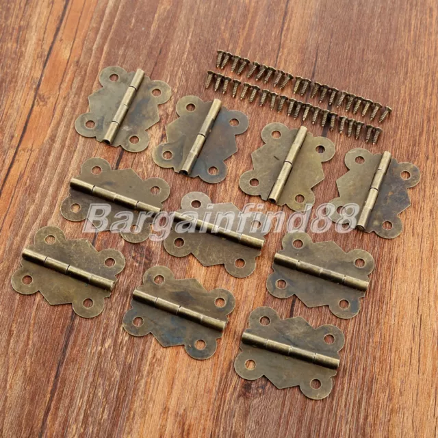 Antique Bronze Butterfly Door Hinges Box Retro Cabinet Cupboard Hinge Decorative