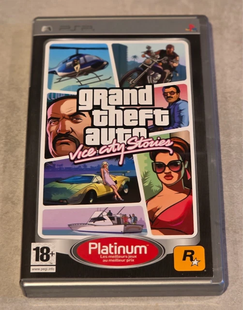Carte Jeu PSP GTA Vice City Stories + Notice FR - Pas De Boîtier, Bon état