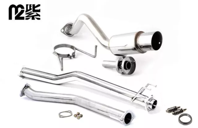M2 Honda Civic Ep3 Type R Cat Back Stainless Steel Exhaust System 4" Tip Y2082