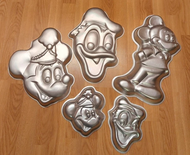 WILTON CAKE PANS Walt Disney Mickey Mouse Donald Duck Vintage 1978 1976