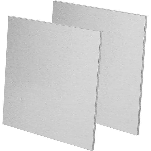 2 PCS 6061 12 x 12 x 1/4 Inch Aluminum Sheet Plate Thick Aluminum Plate Squar