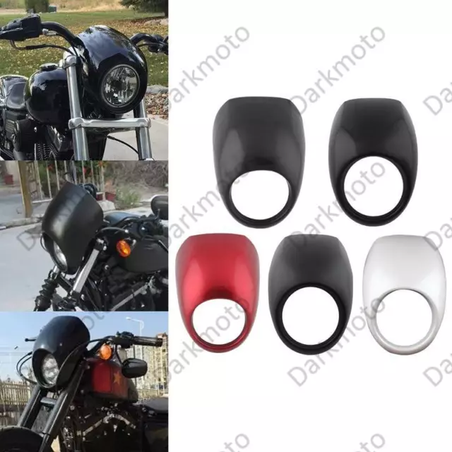 Front Headlight Cowl Fairing Light Cover For Harley Sportster XL 883 1200 Dyna