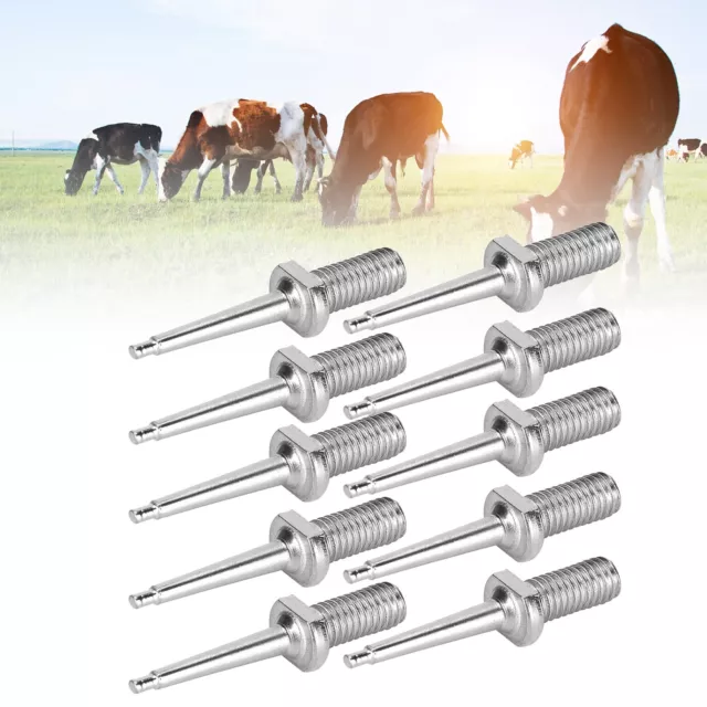 10pcs Ear Tag Pin Stainless Steel Livestock Ear Tag Plier Accessory UK
