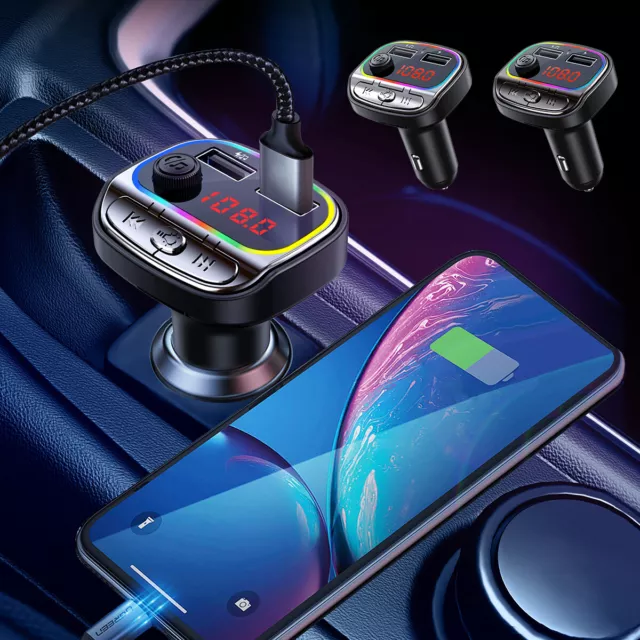 Bluetooth Car FM Transmitter MP3 Player Radio Wireless Adapter Kit 2 USB Charger