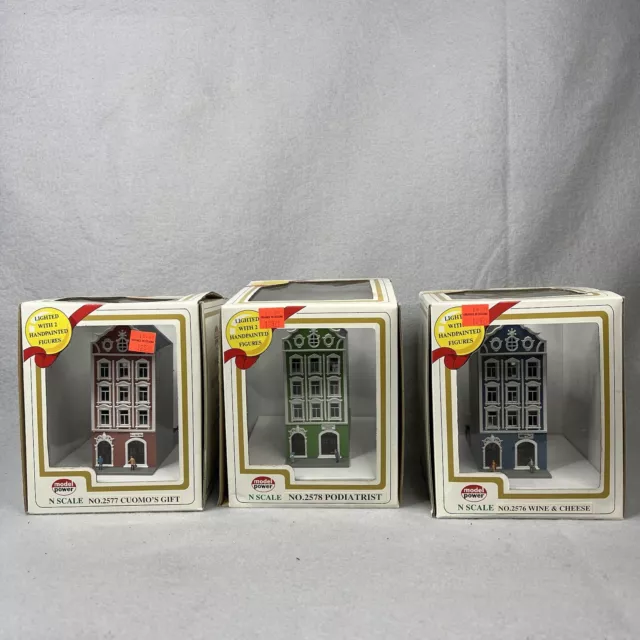 Model Power N Scale Buildings, lot of 3