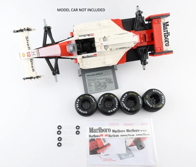 LEGO ICONS SENNA F1 McLaren Mp4/4 Goodyear Marlboro wheels Tires
