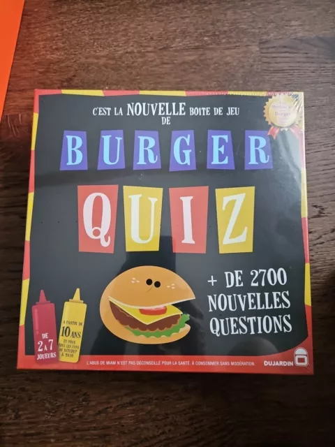Burger Quiz - Dujardin - avec burgers NEUF