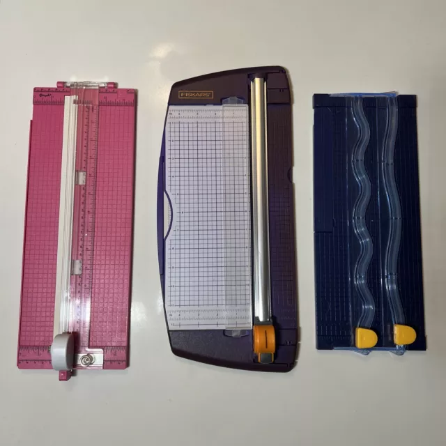 Fiskars Portable Paper Trimmer Cutter 8.75 Guide Slide Blade Fits Binder