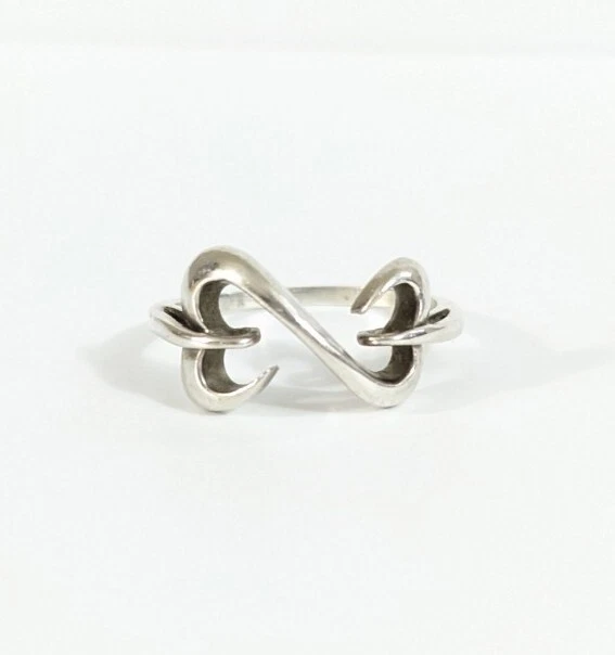 Size 11.5 925 Sterling Silver Jane Seymour Open Hearts Collection Ring