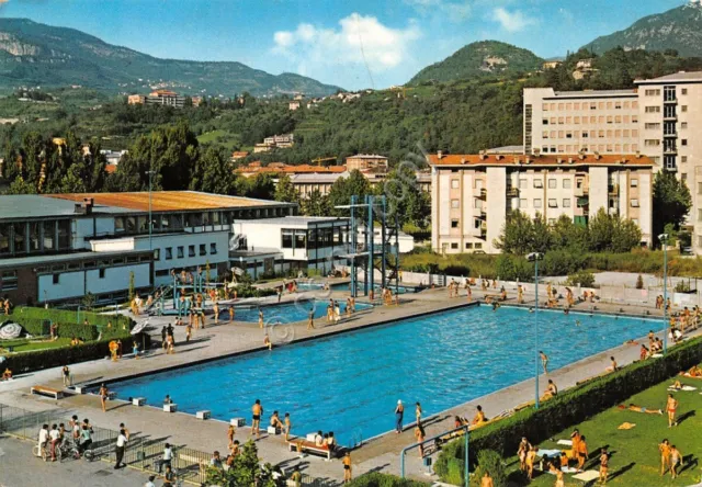 Cartolina Trento piscina comunale 1972