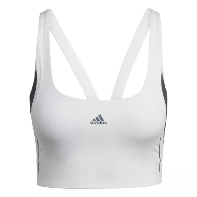 adidas Womens W Pwi L Ms Hi Medium Impact Sports Bra Training Fitness Gym Crop