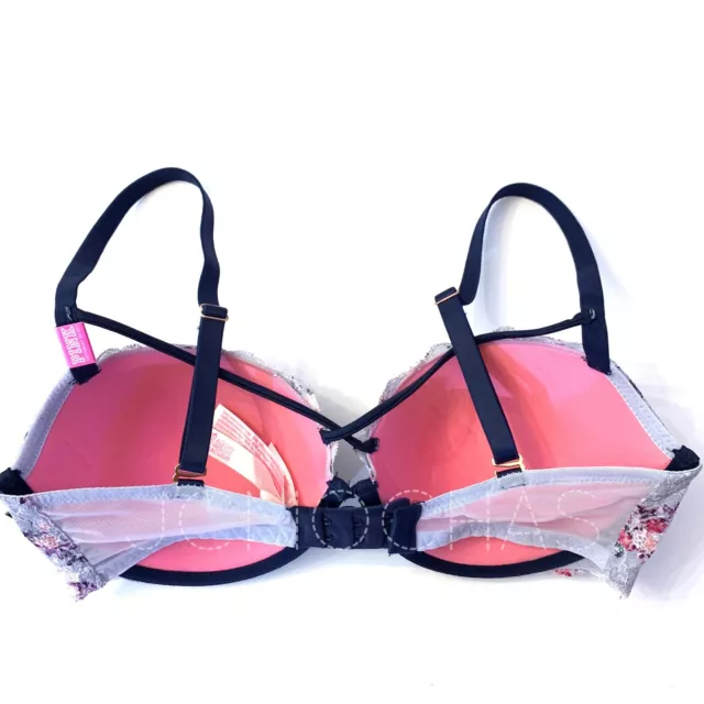 NWT Victorias Secret PINK Sexy Date Push-up Strappy Padded Floral Lace Bra 3