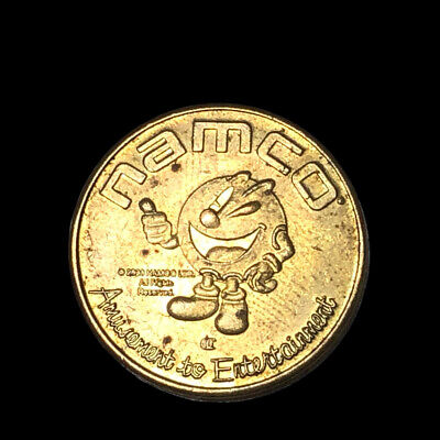 Vintage  Namco Pacman Video Game Arcade Golden Token Coin