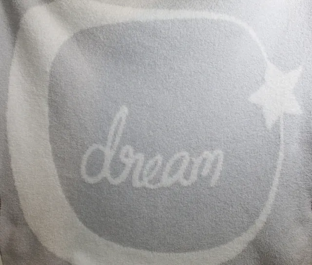Barefoot Dreams Baby Blanket DREAM Moon & Star Gray White 33" x 33"